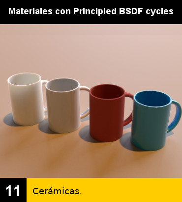 Materiales con Principled BSDF : Cerámicas
